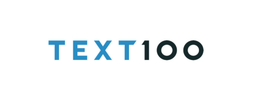 Text 100 Logo